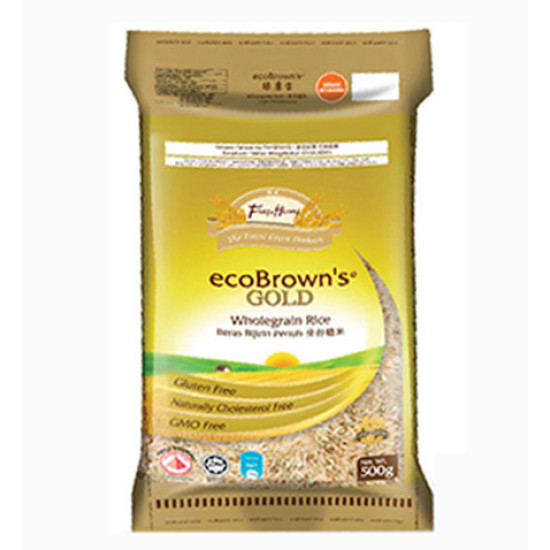 ECO BROWN GOLD UNPOLISHED BROWN RICE 500GM