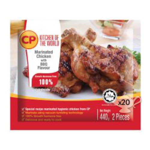 CP MARINATED CHICKEN WITH BBQ 400G 2PCS